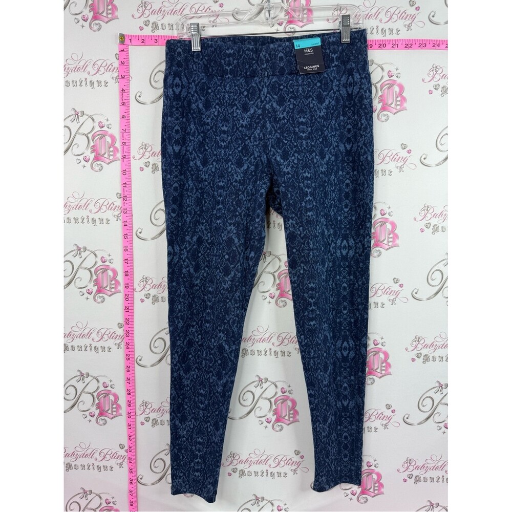 M&s leggings brand new Navy Print Skinny Leggings